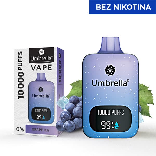 Umbrella 10000 Puffs Grape Ice 0mg image 1