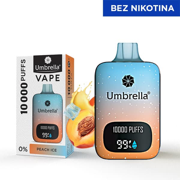 Umbrella 10000 Puffs Peach Ice 0mg image 1